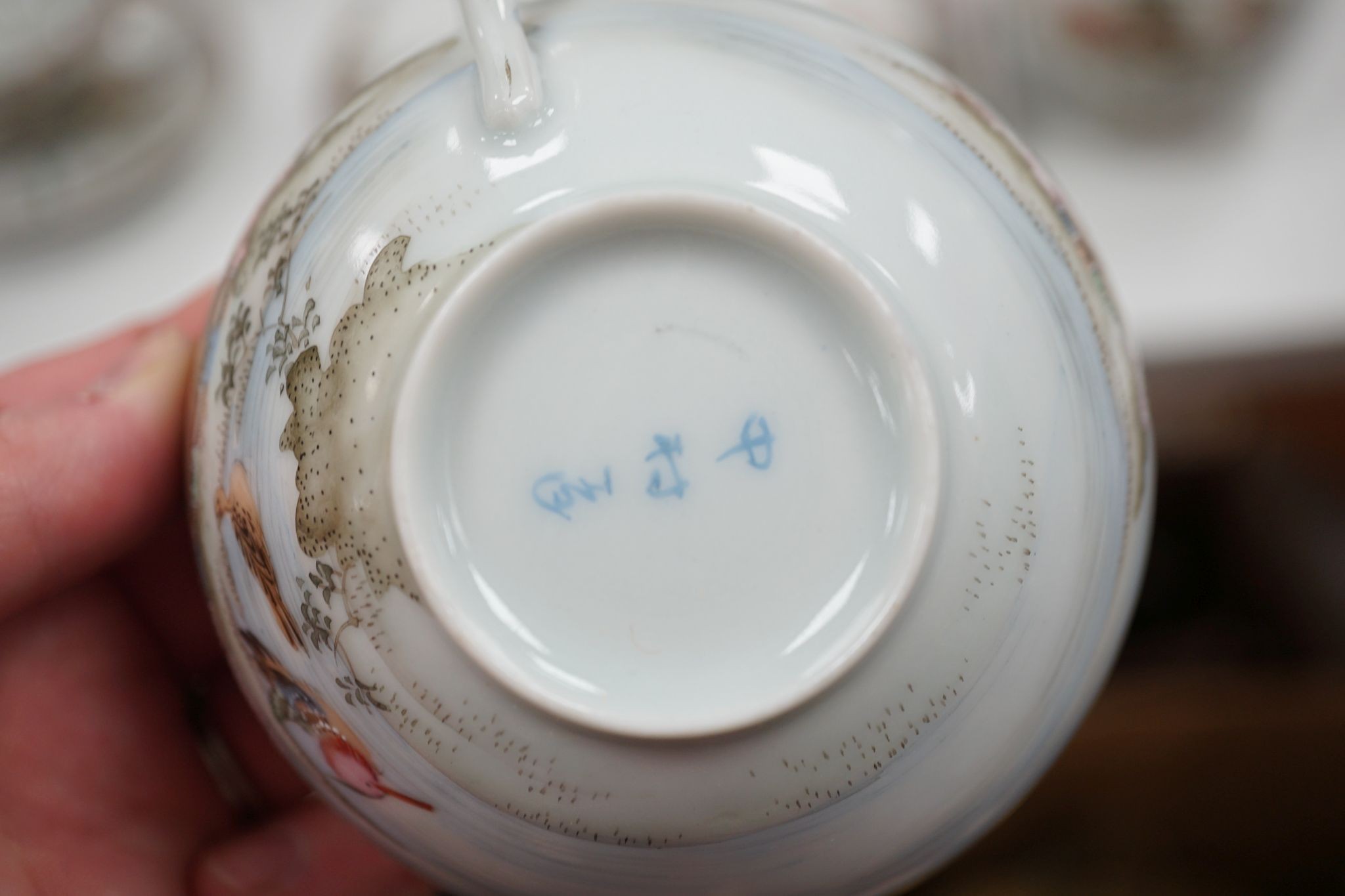 A Japanese eggshell porcelain service